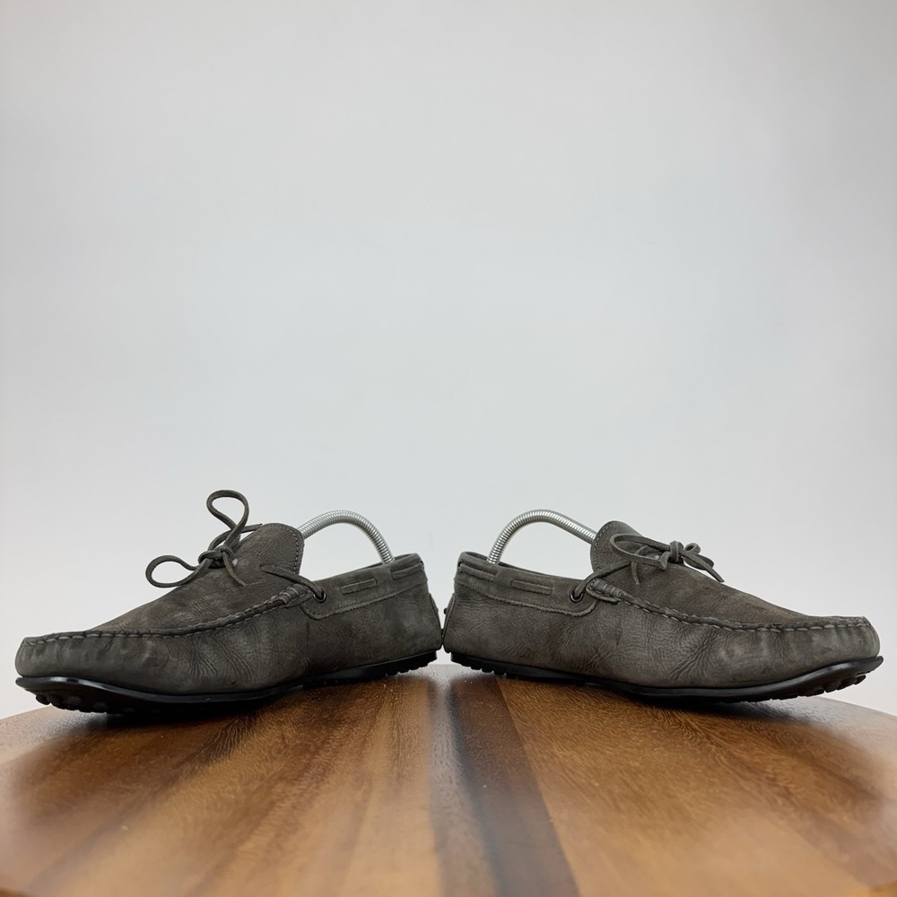 Mens Tods Taupe Nubuck Faux Fur Lined Casual Driving Loafers Shoes Size 9 D - Picture 5 of 9